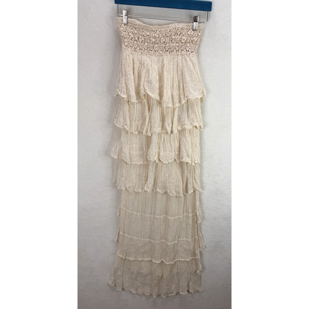 Jen's Pirate Booty Tango Uneven Skirt in‎ Natural One Size New With Tags FLAW - Picture 2 of 12